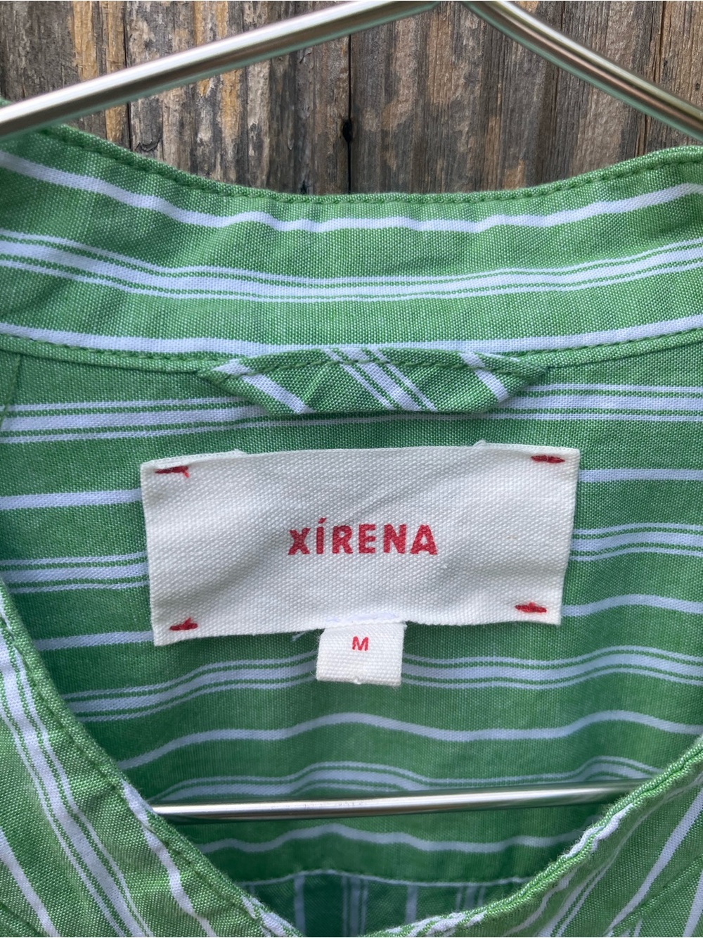 Xirena green striped button up - Picture 3 of 10
